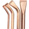 Punta de Soldador de Alta Potencia Tipo Calentamiento Externo Punta de Soldadura de Cobre Puro 100W150W200W300W500W Punta Plana Curva de Cobre