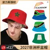 2027 Copa Africana Sombrero de Pescador Unisex Protección Solar Sombrilla Sombrero Cubo Evento de Fútbol Bandera Africana Sombrero de Aficionado