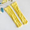 Calcetines de Verano Finos para Niños con Malla Hueca Transpirable en Forma de V de Media Caña Color Caramelo Color Sólido Calcetines Apilados para Niños