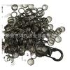 Chaveiro preto galvanizado metal eletroforese preto antidesbotamento chaveiro fivela corrente vermelho amarelo vácuo cor anel duplo