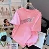 Camiseta Branca de Algodão Puro Manga Curta Estilo Retrô Americano para Mulheres Verão 2025 Nova Camiseta de Verão Solta Tamanho Grande Top