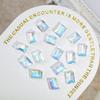 Broca para Uñas Haiyan de Queso Cristal Transparente Color Punta Inferior Heterosexual Redes Sociales Nueva Decoración de Uñas Broca K9 Destellante