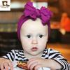 Gorro de punto con lazo grande y plisado para bebé, suave, para otoño e invierno, comercio electrónico transfronterizo, suministro de alta calidad.