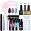 Set de Herramientas para Manicura en Gel Esmalte de Uñas Ojo de Gato Arcoíris Transfronterizo, Juego de Frascos Pequeños de Vidrio Transparente Hielo Polvo de Gel de Vidrio