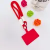 Cordão Curto Minimalista Ins Color Block de Corda Trançada para Celular Acessório de Câmera Ccd Ornamento de Mão Pulseira Unissex com Fivela Dupla