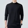 Ropa Interior para Hombre de Cuello Alto Otoño 2023 Camiseta de Manga Larga de Color Sólido Ropa de Otoño Camiseta Camisa Base Ropa Superior