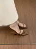 Chanclas de Diseñador Únicas con Tacón Grueso para Mujer, Nuevas Sandalias Romanas Rosas de Tira Fina Verano 2026