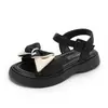Nuevas Sandalias de Verano para Niñas 2026, Versátiles, Modernas, Zapatos Casuales de Princesa, con Lazo, Zapatos de Playa para Estudiantes para Niños Mayores
