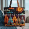 Bolso de Mano con Estampado de Moda Tendencia para Mujer 3D Transfronterizo Nuevo Producto Temu Amazon Bolso de Hombro Lona 300g
