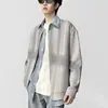 Chaqueta Casual Versátil de Otoño para Pareja Cuello Camisa Falso Dos Piezas Cárdigan Sudadera Top Nuevo de Otoño para Jóvenes Hombres