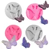 Molde de Silicona de Mariposa para Pastel Postre Decoración Artificial de Mariposa Chocolate Fondant Silicona Resina Arcilla Yeso Molde