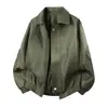 Chaqueta de cuero de moda transfronteriza para hombres jóvenes, nueva chaqueta de primavera y otoño para hombre, chaqueta de cuero PU con cuello vuelto, marca de moda en Douyin