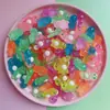 Acessórios de resina de ovo de dragão de leite pequeno luminoso DIY pai-filho mini brinquedo infantil desenho animado ovo permeável ao gelo adesivos de geladeira