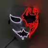 Máscara Luminosa de Halloween Terrorosa Aterradora Máscara Luminosa LED Luz Fría Fiesta de Baile Disfraces Accesorios