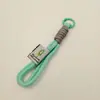 Mosquetão pelúcia alça de celular cordão pingente dupla camada nylon trançado chaveiro acessório alça de bolsa