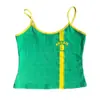Nuevo Top Azul de Verano/Primavera Europeo y Americano, Delgado, Ajustado, Estampado de Letras, Y2K, Camiseta de Verano para Mujer con Ombligo al Aire, Sexy Transfronterizo