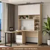 Mesa Giratória, Mesa de Estudo Combinada Multifuncional para Computador, Estante, Prateleira, Computador de Mesa, Mesa de Canto Tudo-em-Um