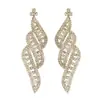 Pendientes Largos Exagerados de Moda Europea y Americana Estilo Ins de Lujo con Diamantes Completos para Mujer con Exquisitos Pendientes de Cadena de Garras
