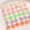 Acessórios de Aplique de Flor de Cinco Pétalas Acrílica Perolada Coloridos para Brincos Artesanais DIY, Capa de Celular e Acessórios de Pingente