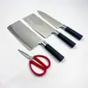 Conjunto de Facas de Cozinha de Aço Inoxidável para Uso Doméstico, Facas para Fatiar, Facas Yangjiang Padrão Damasco a Laser, Novo Estilo Chinês