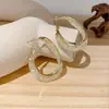 Pendientes de Cristal Exagerados y Atmosféricos con Pasador de Plata S925 2024 Nuevos Pendientes de Moda de Gama Alta de Lujo Ligero con Diseño de Nicho para Mujer