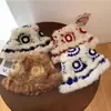 Chapéu de Pescador Peludo de Tricô com Pelo de Coelho para Mulheres, Outono e Inverno, Chapéu de Pelúcia Afina-Rosto