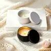 Tarro de hojalata para velas de 8 onzas en stock, caja de hojalata para aromaterapia, recipiente de almacenamiento de dulces, fábrica de envases redondos de lata