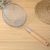 Utensilios de Cocina de Acero Inoxidable con Mango de Madera, Colador Reforzado de Malla Gruesa, Espumadera para el Hogar, Malla Anti-quemaduras, Acero Inoxidable 201