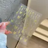 Asas de Borboleta Metade Asa Laser Light Doce Cool Vento Adesivo para Unhas Patch para Unhas Fino Resistente Preto e Branco Dourado e Prateado