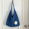 Nova Bolsa de Tricô Tecida Vazada Estilo Ins, Bolsa de Ombro Grande de Tricô Fashion para o Verão, Estilo Preguiçoso