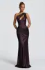 Vestido Longo de Noite sereia com alça única e detalhes na cintura Emagrecedor Elegante Vestido de Baile Luxo Leve Vestido Longo para Eventos Sociais