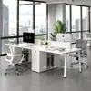 Oficina de Ventas Directas de Fábrica Combinación de Escritorios Escritorio para Personal Estación de Trabajo para Empleados Moderna Simple para 4/6 Personas Mampara de Oficina