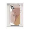 Capa de celular feminina para iPhone 15 com linhas abstratas