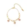 Pulsera Nueva de Acero de Titanio Japonesa y Coreana que No se Desvanece para Mujer, Pulsera de Moda Versátil Estilo Ins, Joyería para Mujer, Sensación de Alta Gama