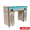 Set de Mesa de Manicura Estilo Japonés con Cajones, Mesa de Belleza Individual o Doble, Banco de Trabajo Económico de Madera Maciza para Almacenamiento de Cuidado de Uñas