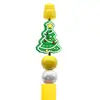 Venta Caliente Dibujos Animados Papá Noel Pegamento Suave de PVC Bolígrafo Cuentas DIY Creativo Árbol de Navidad Cuentas Cuentas de Enfoque Accesorios al por Mayor