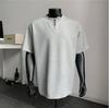 Camiseta de manga corta con estampado retro americano para hombre, nueva marca de moda de verano 2025, top holgado a juego para hombre