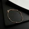 Cadena para el Tobillo Cuadrada de la Suerte Elegante Retro Ins Trendy Celebridad de Internet Diseño de Nicho Estilo Frío Nuevo Simple Corea del Sur Marca para Mujer