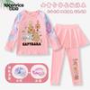 Traje de Baño Kapibara para Niñas, Dos Piezas con Mangas Largas y Pantalones Largos, Traje de Baño con Protección Solar para Niñas Mayores, Set para Aguas Termales