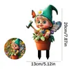 Planta em vaso acrílico de elfo fada alado peculiar e fofo transfronteiriço estaca de chão decorativa feita à mão