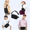 Riñonera de nailon impermeable para el pecho, estilo Lulu, para deportes al aire libre, running, teléfono móvil, bandolera combinable para hombre y mujer.