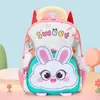Nova Mochila Escolar de Desenho Animado para Jardim de Infância Mochila Infantil Fofa Dinossauro Coelho Mochila com Proteção para a Coluna para Meninos e Meninas que Vão para a Escola