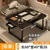Mesa pequeña plegable de noche para dormitorio de estudiante, soporte para portátil, escritorio de computadora, mesa de lectura, mesa para libros ilustrados para el hogar