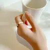 Anillo Abierto de Diseño Elegante con Diamantes Completos Letra H de Fritillary 2022 Moda Personalidad Nicho Lujo Ligero Anillo para el Dedo