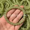 Alternativa ao Jade Hetian na Cor Água Clara, Pulseira Estilo Vintage, Jade Quartizito na Cor Água Clara, Pulseira de Corte Reto, Pulseira de Contas de Ábaco