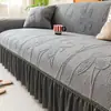 2026 Nueva Funda de Sofá Jacquard Estilo Crema Elástica Cubierta Completa Universal Borde con Falda Integrado Antideslizante