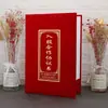 Qiheng A4 de alta calidad gamuza roja acuerdo de cooperación estratégica firmado acuerdo de cooperación de codesarrollo carpeta de contrato firmada esta carpeta