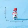 Novo produto transfronteiriço: Paisagem em miniatura com um boneco de neve e o Papai Noel segurando uma placa, decorações DIY de cena de neve, enfeites de mesa