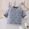 Forro de algodón para chaqueta infantil, esencial para uniforme escolar de invierno, capa base engrosada, Clase A, 200 gramos, modelo nuevo, abrigo de algodón de una sola pieza para niños pequeños