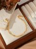 Pulsera Cadena de Acero de Titanio Chapado al Vacío Oro 18K Estilo INS Simple Moda Versátil Joyería de Acero Inoxidable para Mujeres